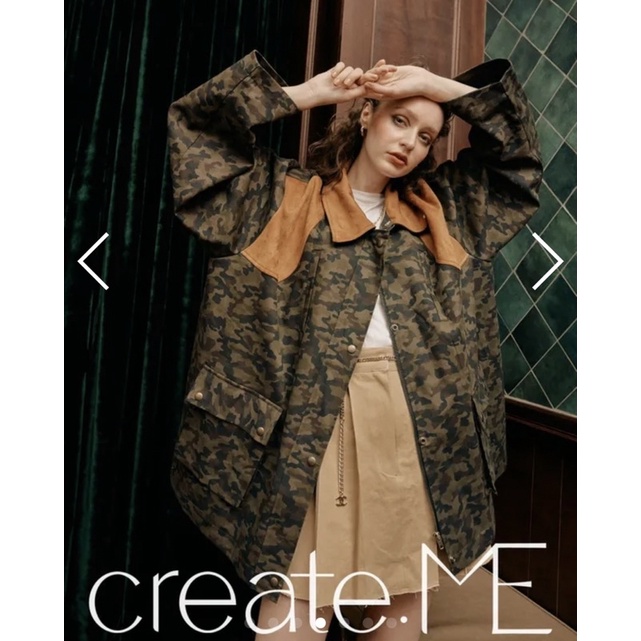 轉賣create.me韓國自訂款一定要有一件Prada風卡其打褶短裙