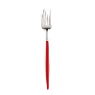 葡萄牙Cutipol GOA系列 紅柄霧面不銹鋼-21.5cm主餐叉