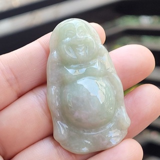 嗨，寶貝銀飾珠寶* 緬甸玉A貨 翡翠飾品☆925純銀 保證A貨 冰糯水嫩淡蘋果綠 彌勒佛翡翠 玉珮 吊墜 ☆玉石 翡翠
