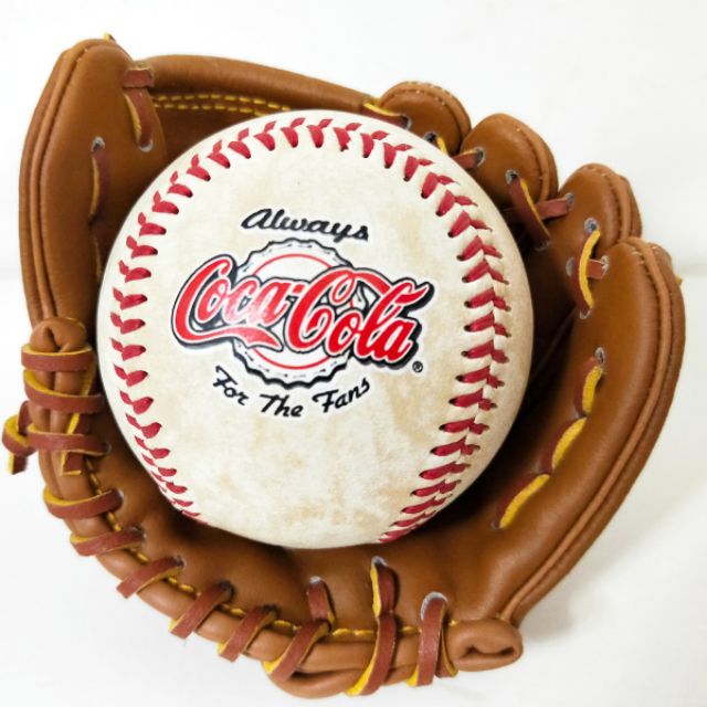 L2#1998Coca-Cola#baseball#for the fan#1998可口可樂紀念棒球附真皮棒球手套