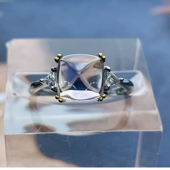 [源生晶] (C347) 紫黃晶  水晶戒  鍊戒 可調式戒圍 戒指 活戒圍  飾品