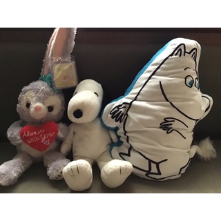 二手娃娃/snoopy/moomin /disney/玩偶/抱枕/可愛/嚕嚕米/娃娃