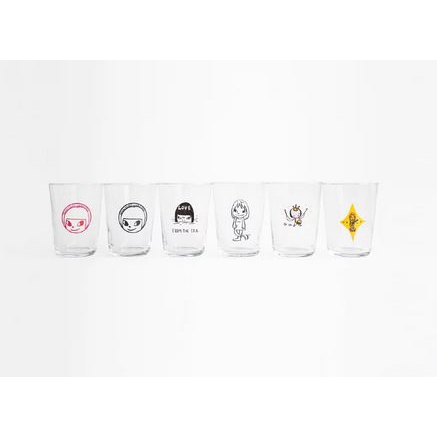 【DC丸TOYS】YOSHITOMO NARA 奈良美智 台灣特展 系列商品 六入玻璃杯套組