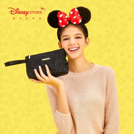 (現貨)[Disney] 上海迪士尼 米奇 手語 化妝包 便攜 旅行 收納包 小包 潮流新品
