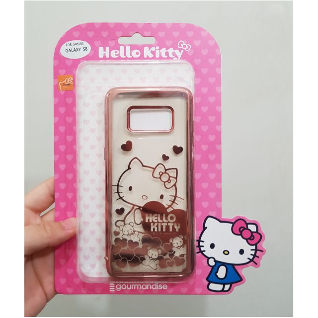 【二手】Samsung GALAXY S8 三麗鷗電鍍保護套 手機殼 HELLO KITTY 凱蒂貓 愛心小熊