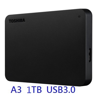 TOSHIBA A3 2TB USB3.0 外接硬碟  2.5吋  行動硬碟 黑靚潮III 富基電通 代理