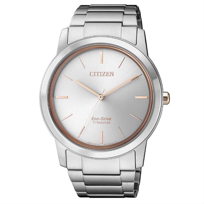 CITIZEN 星辰錶 AW2024-81A 時尚簡約光動能鈦金屬腕錶 /銀色面 40mm