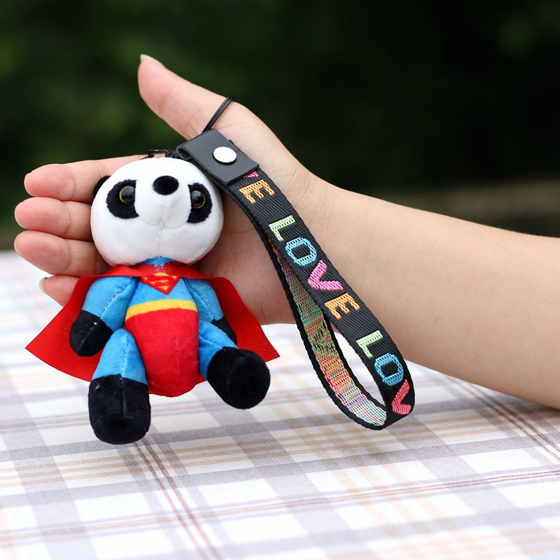 漫威復仇者聯盟  DC 熊貓包包 絨毛玩具