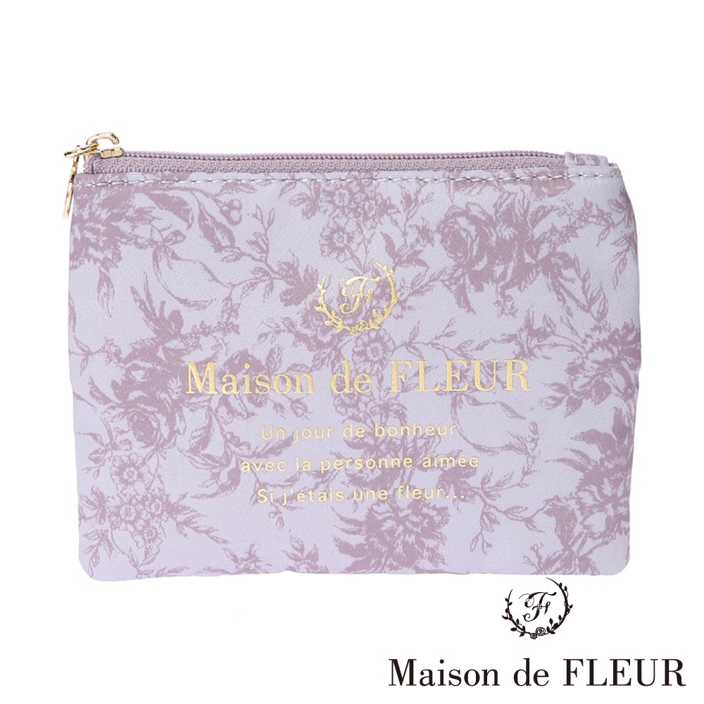 Maison de FLEUR 經典優雅花卉印花紙巾/零錢包(8A21FTJ1500)