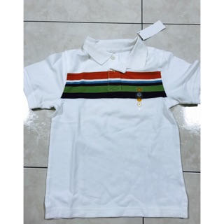 全新GYMBOREE男童白色POLO衫8號