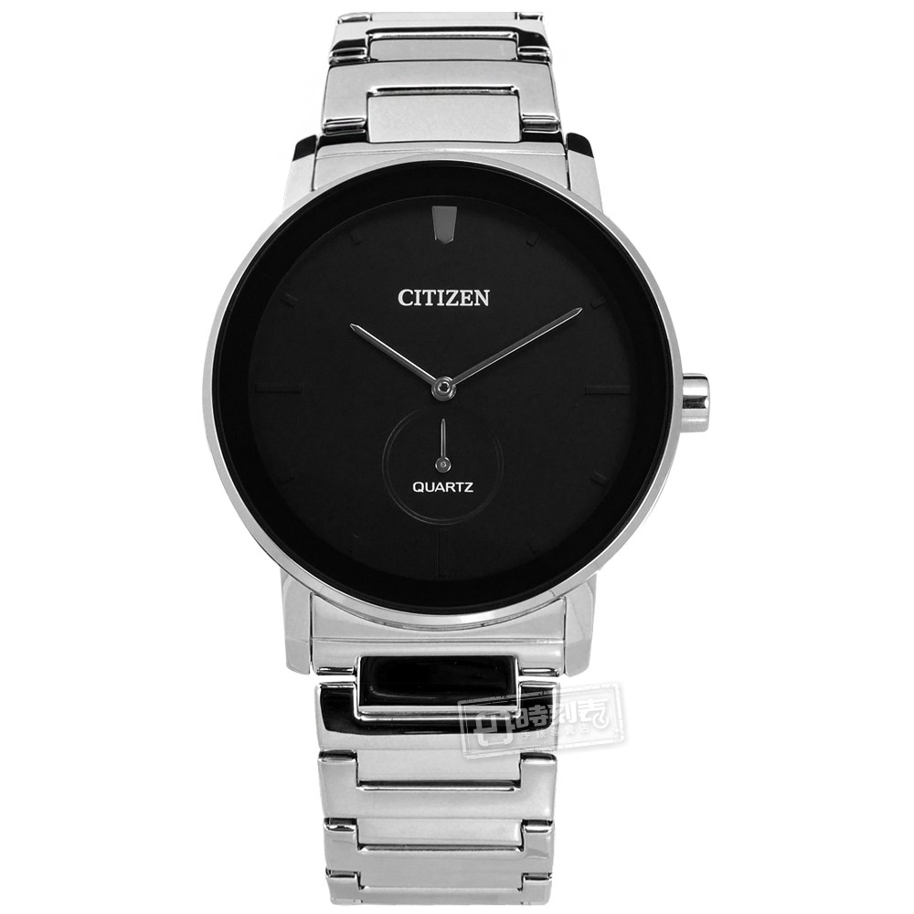 CITIZEN / BE9180-52E / 簡約時尚 礦石強化玻璃 日本機芯 不鏽鋼手錶 黑x銀 42mm