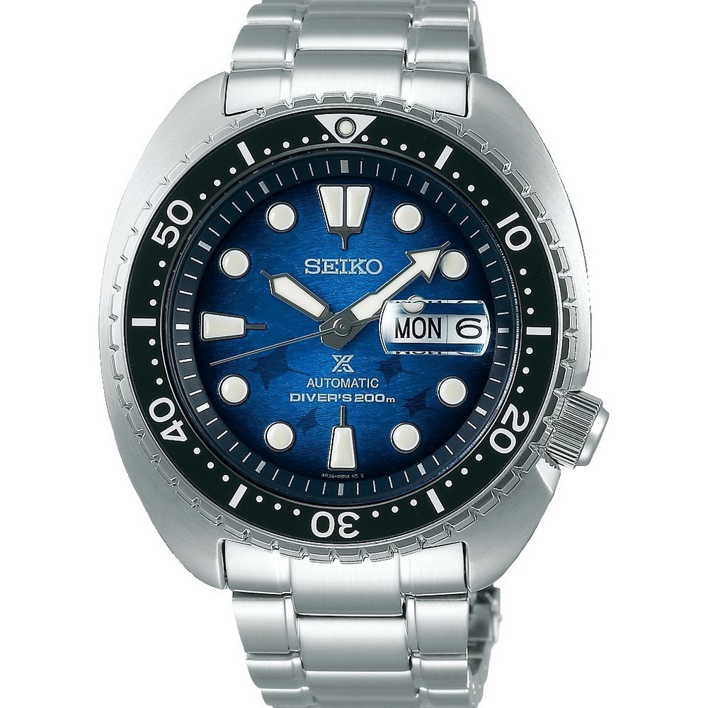 【SEIKO精工】Prospex 愛海洋 魟魚 SRPE39J1 陶瓷圈潛水錶 機械錶 45mm 藍/銀 台南時代