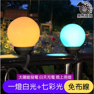 大圓球草坪燈【黑馬燈城】臺灣現貨含發票【A820】花園小夜燈LED燈 庭院燈露營燈地埋燈公園燈草地燈 戶外光控燈裝飾燈