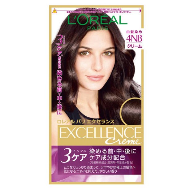 LOREAL Paris 巴黎萊雅 優媚霜三重護髮雙管染髮霜 4NB深自然棕