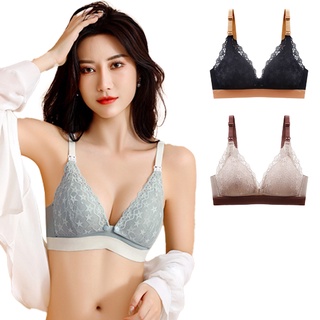 321寶貝屋-熱銷蕾絲無鋼圈內衣 蠶絲前開扣孕婦內衣 上開哺乳內衣