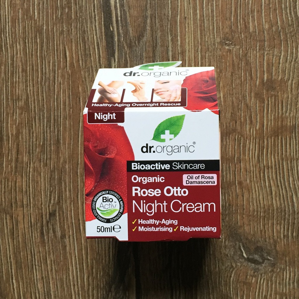 英國製 Dr. Organic Rose Otto Night Cream 奧圖玫瑰 晚霜 有機 奢華新品