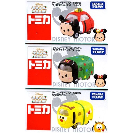 TOMICA日本迪士尼日本7-11超商限定2015聖誕節tsum tsum多美小汽車(3台一組不分售日版)