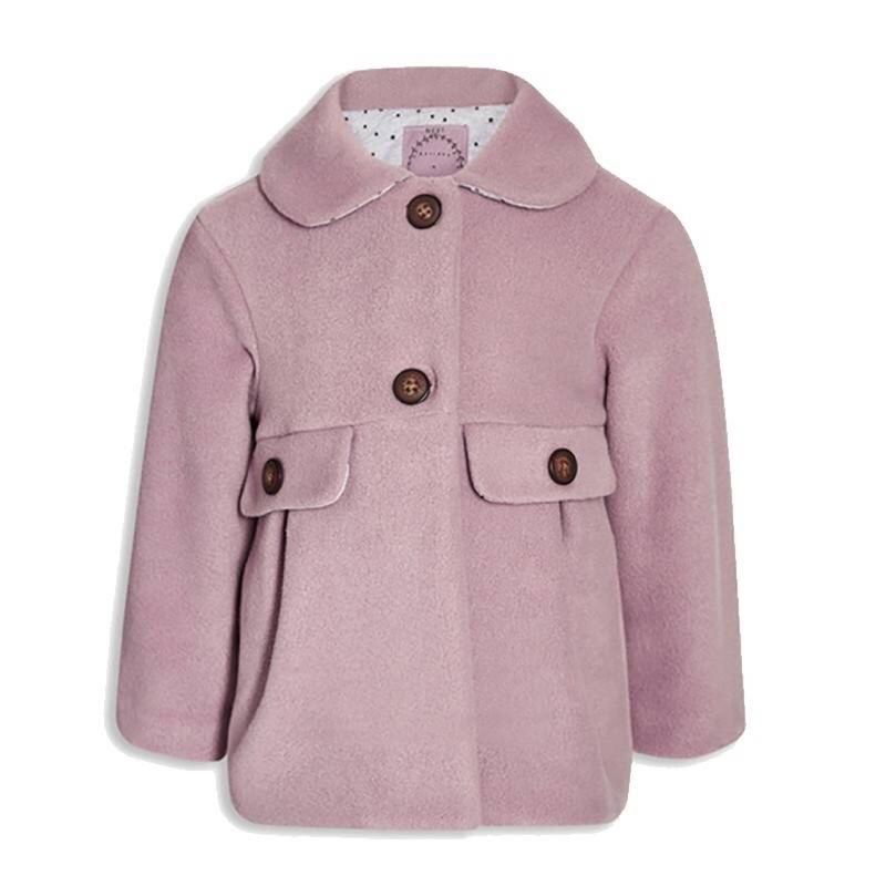 英國風 女寶女童粉色 大衣 夾克外套 娃娃裝
