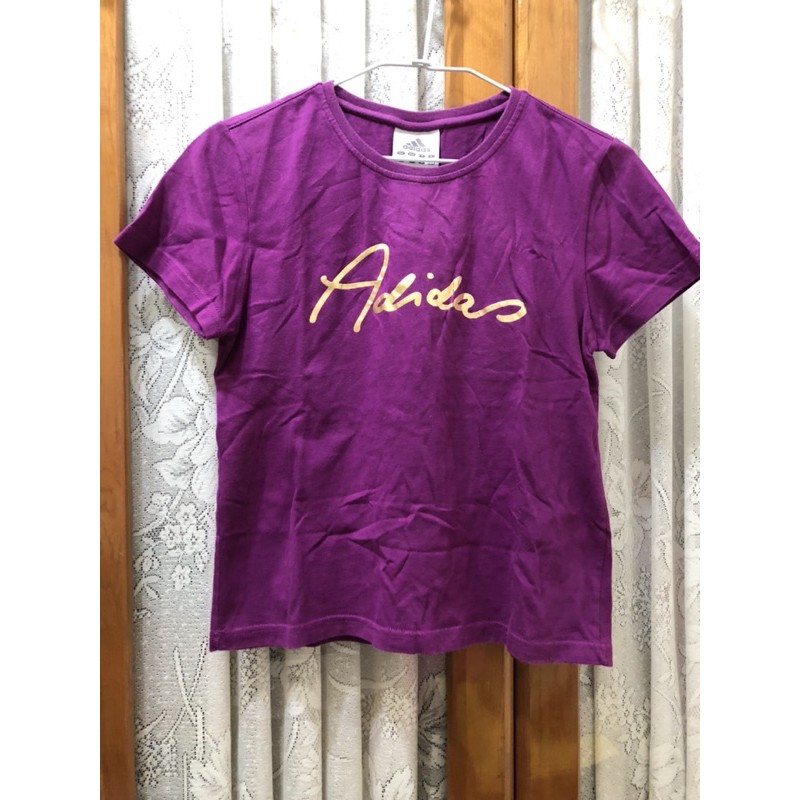 二手 adidas 紫色短袖T恤