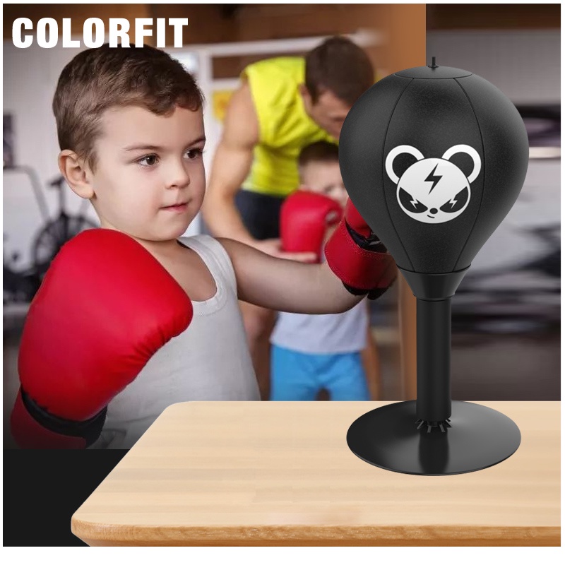 新品COLORFIT拳擊反應球兒童減壓速度球成人解壓訓練器吸盤桌面拳擊球限時免運
