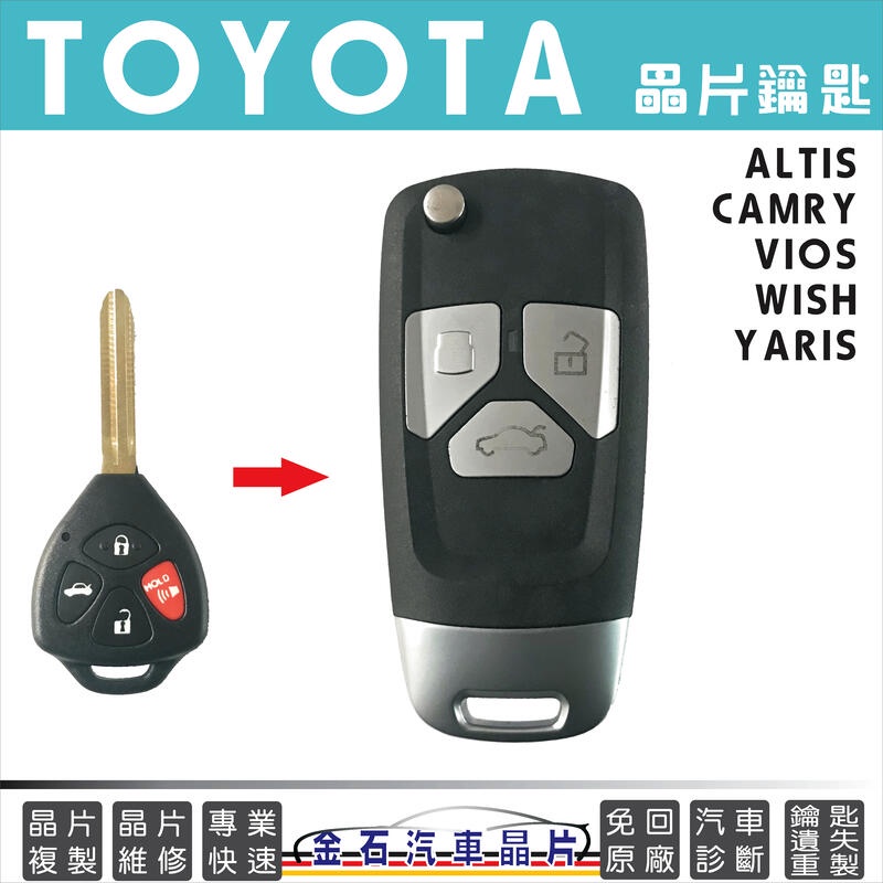TOYOTA 豐田 ALTIS CAMRY VIOS YARIS WISH 晶片鑰匙備份