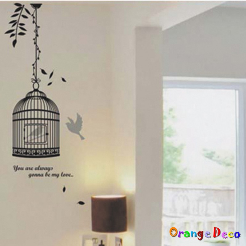 【橘果設計】歡樂鳥籠 壁貼 牆貼 壁紙 DIY組合裝飾佈置