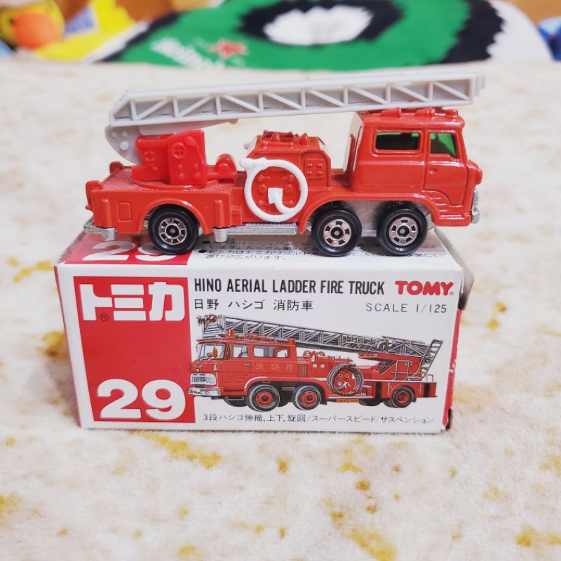 ✨絕版紅標✨ Tomica 29 消防 車 Hino Aerial Ladder Fire Truck 多美
