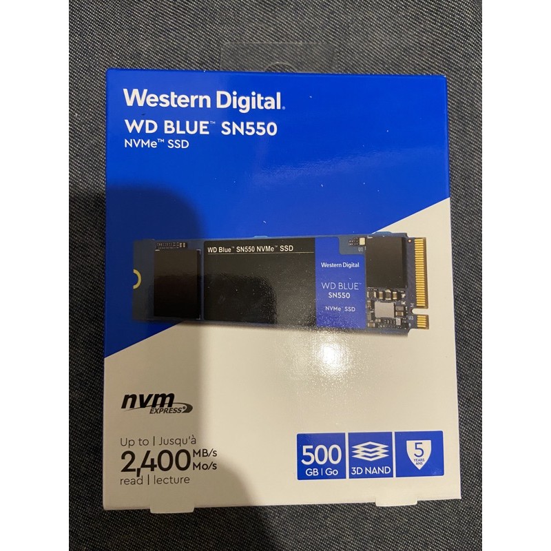 WD SN550 500G NVME SSD 全新未拆封