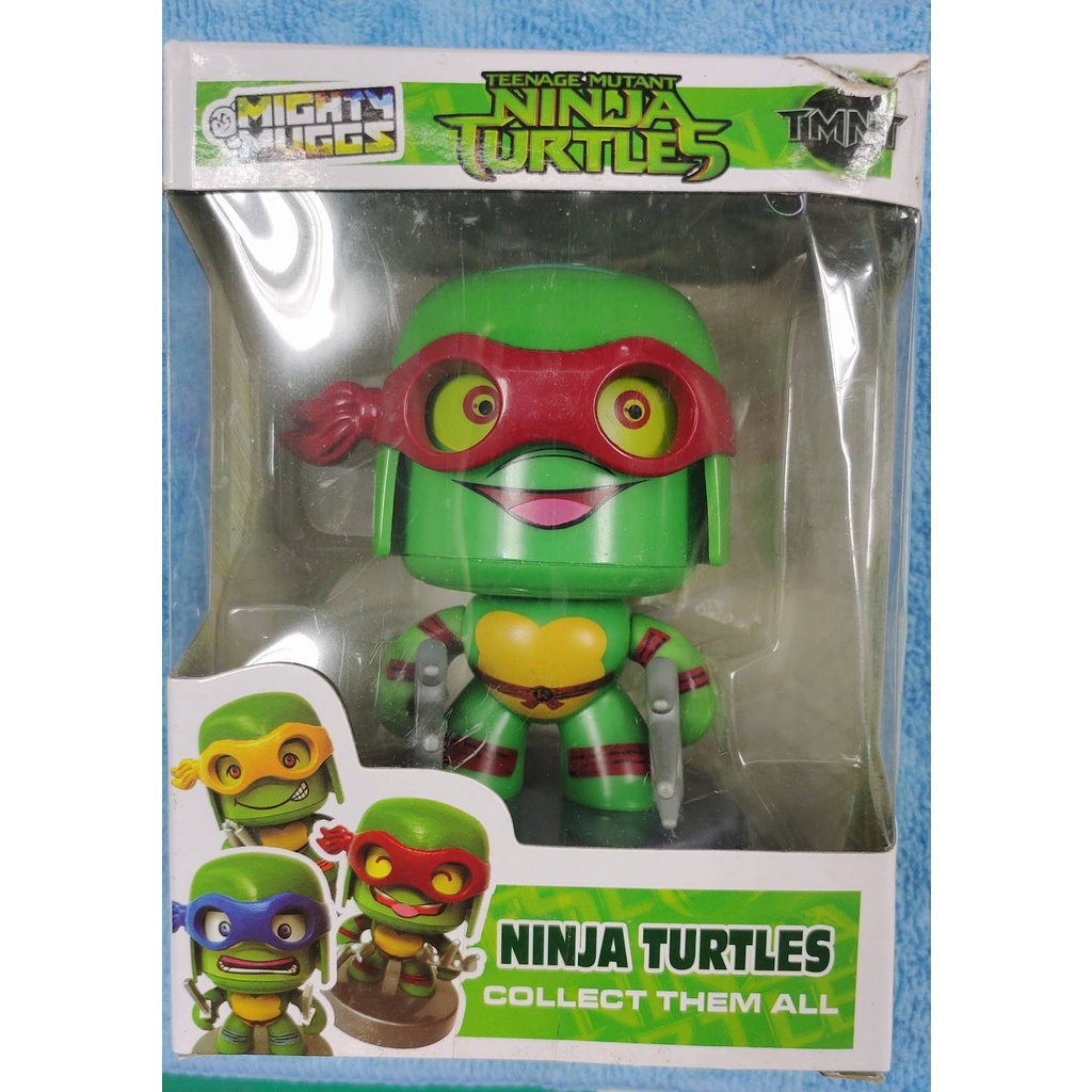 酷頭變臉公仔 忍者龜 紅色 米開朗基羅 mighty muggs ninja turtles 玩具