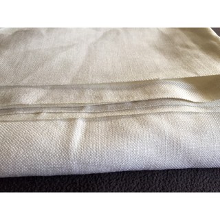 瑞士製造 稍厚純白布 做衣或裙 桌巾 蓋布 手工藝 拼布 沙發套 120cm長x 139cm寬