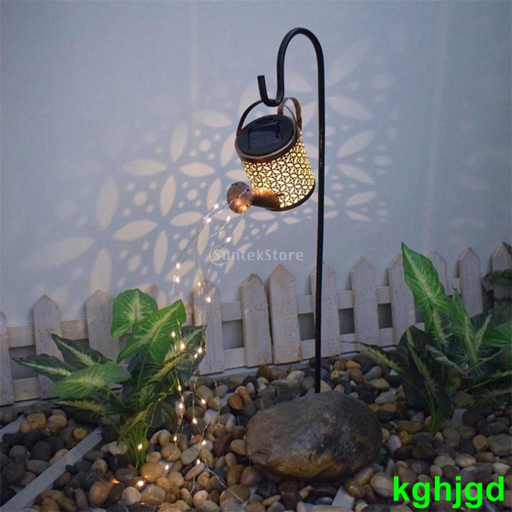 太陽能瀑布戶外燈花園草坪燈創意噴水罐燈太陽能螢火蟲燈