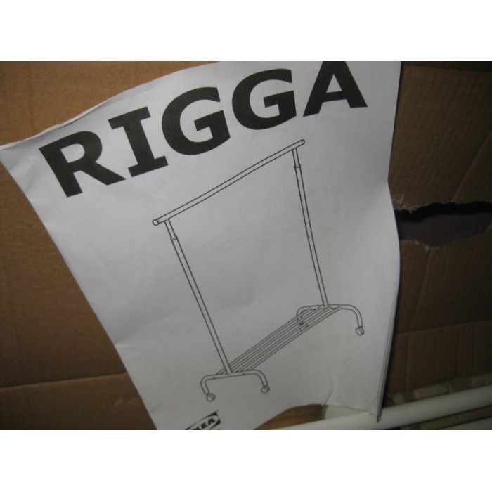 Ikea /RIGGA 吊衣桿曬衣桿 /ㄇ型衣架/ 工業簡約風 /吊衣架/買很久沒組裝過
