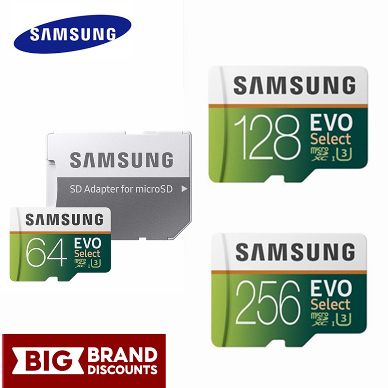 SAMSUNG 三星 EVO Select 微型卡 256GB SDXC 存儲卡 100MB/s 全高清卡