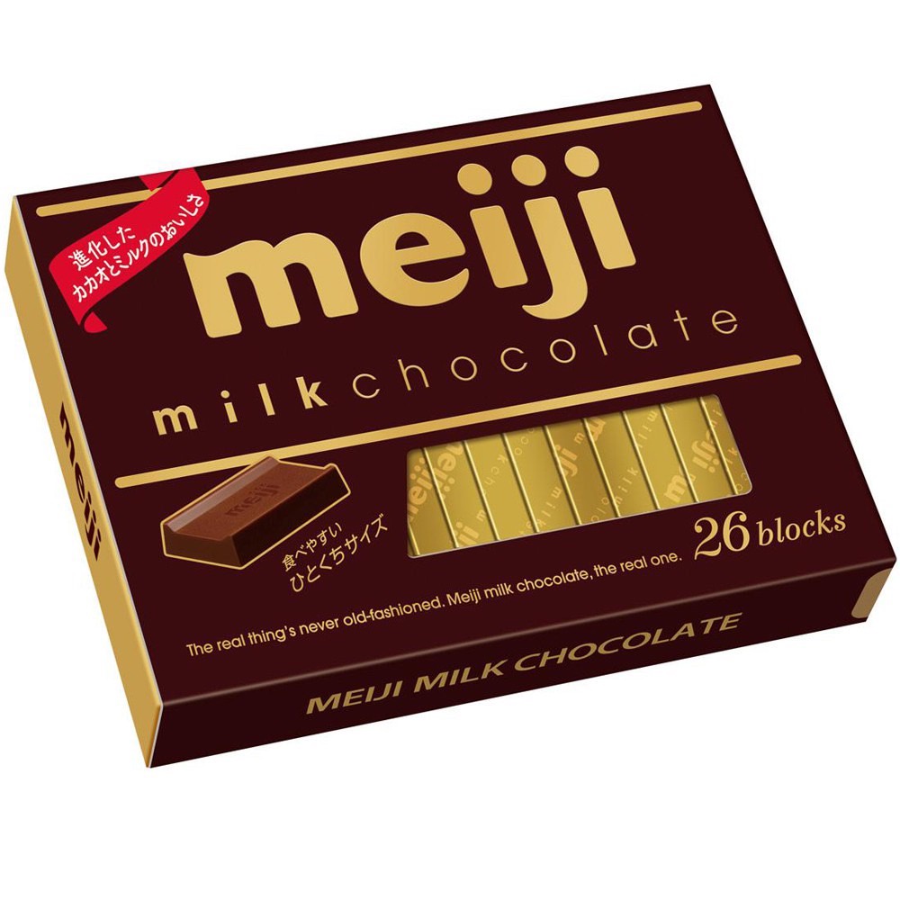 🇯🇵《日本零食》Meiji明治26枚盒裝巧克力/牛奶巧克力/黑巧克力/草莓巧克力/明治巧克力/代可可脂巧克力/巧克力片