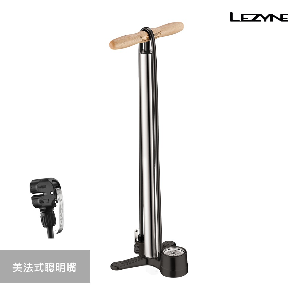 【LEZYNE】 新式鋁木柄立式打氣筒/NEW ALLOY FLOOR DRIVE + DV (美法式聰明嘴)