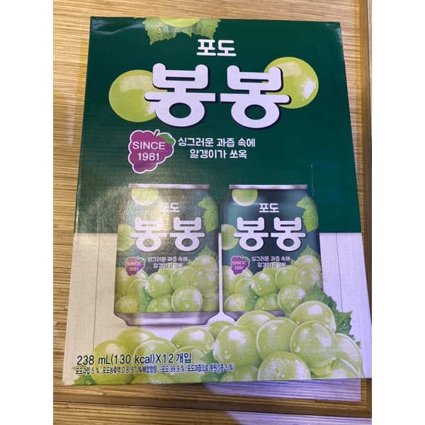 「DaRuMaFood」現貨！韓國🇰🇷果汁🧃葡萄、水梨、水蜜桃😋