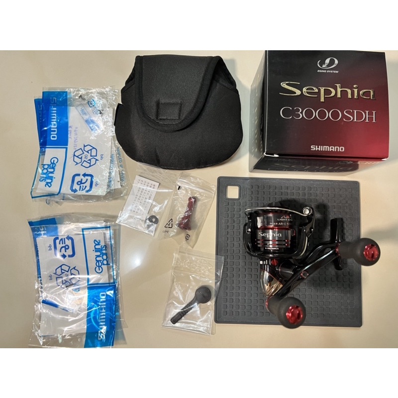 SHIMANO SEPHIA c3000sdh 蘇菲雅 頂級軟絲捲線器+防撞桿 經典2手美品 路亞