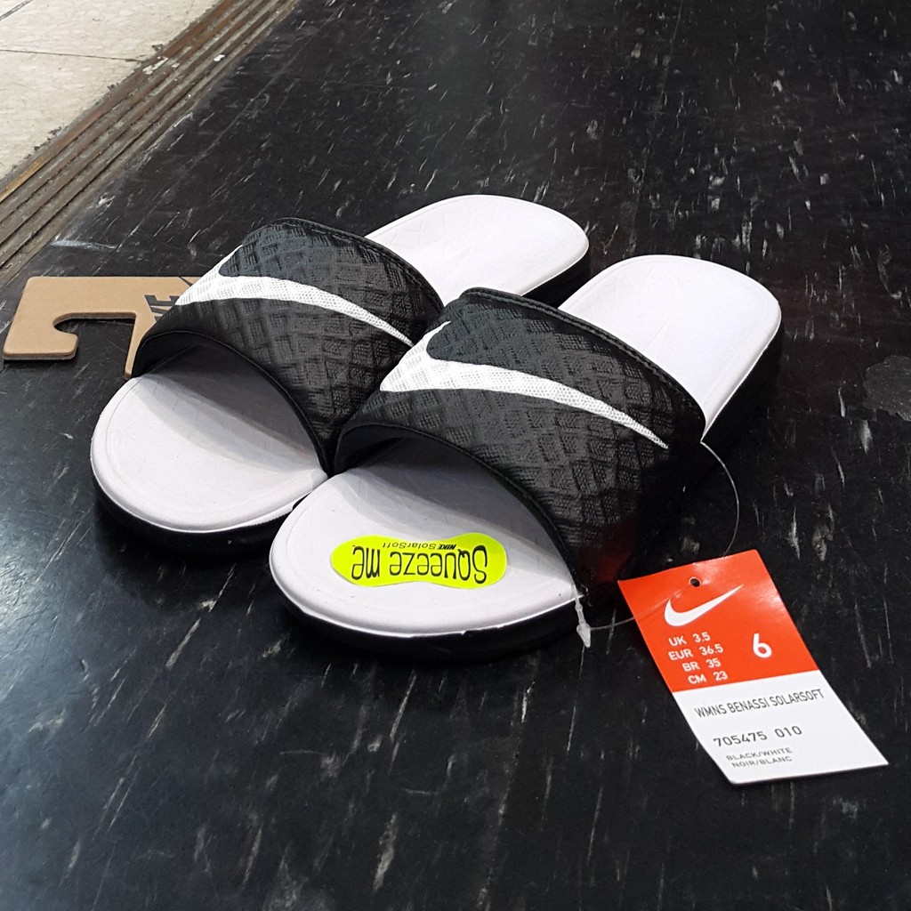 TheOneShop NIKE 拖鞋 BENASSI SOLARSOFT 運動拖鞋 黑色 熊貓 705475-010