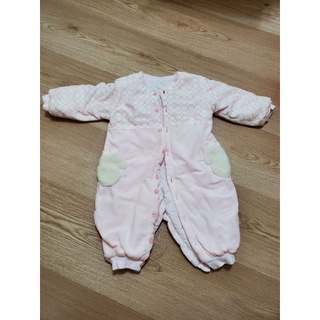 【二手】厚鋪棉短絨毛 保暖連身衣 爬服