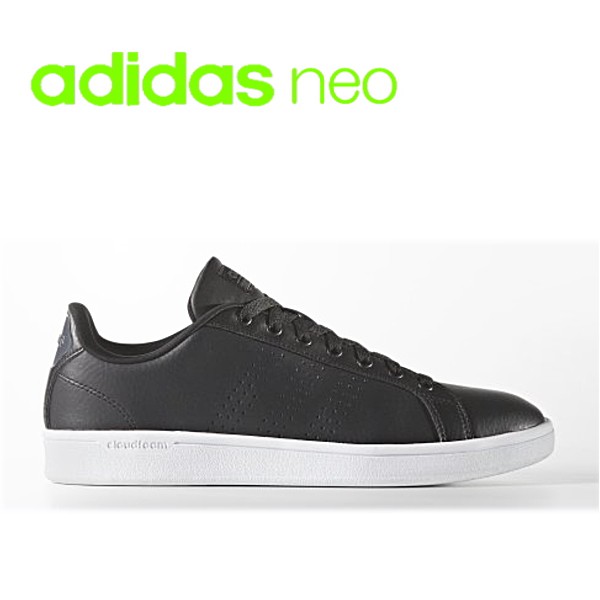 【鞋印良品】adidas CF ADVANTAGE CL NEO 男休閒鞋 AW3915 黑白 超厚鞋墊 柔軟舒適 皮革