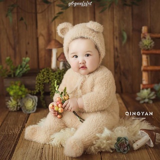 🚚寶寶、孕婦寫真服飾 配飾道具🚚 新款新生兒服裝攝影道具 手工毛線連體衣 歐美嬰兒百天拍照服飾