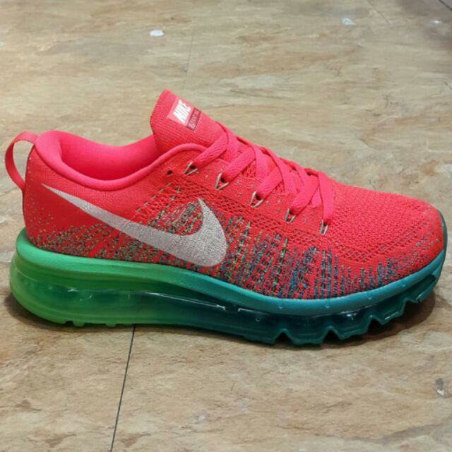 NIKE WMNS FLYKNIT MAX 橘色 紅色 綠色 白色 漸層 編織 大氣墊 全氣墊 620659-600