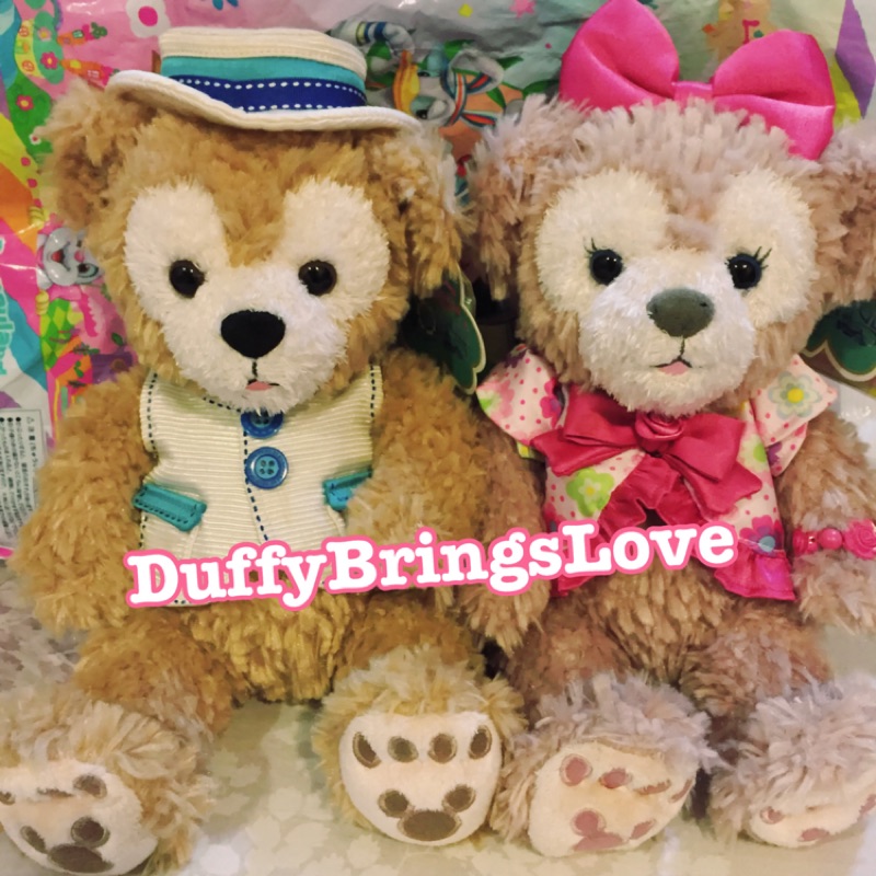《絕版》2014日本迪士尼 草帽 春季巡航/春巡 達菲Duffy雪莉玫Shelliemay一對 SS號 玩偶 娃娃