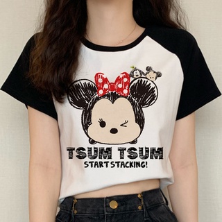 迪士尼唐老鴨米奇老鼠米妮minnie Mickey Mouse二次元周邊漫畫風聯名短袖短袖夏季男女男孩