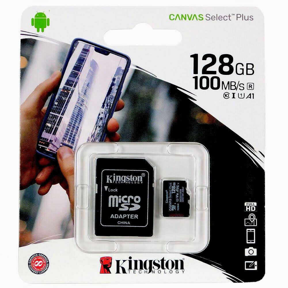 100%台灣公司貨 Kingston Micro SD U1 Class 10 記憶卡 128G 行車記錄 電話 相機