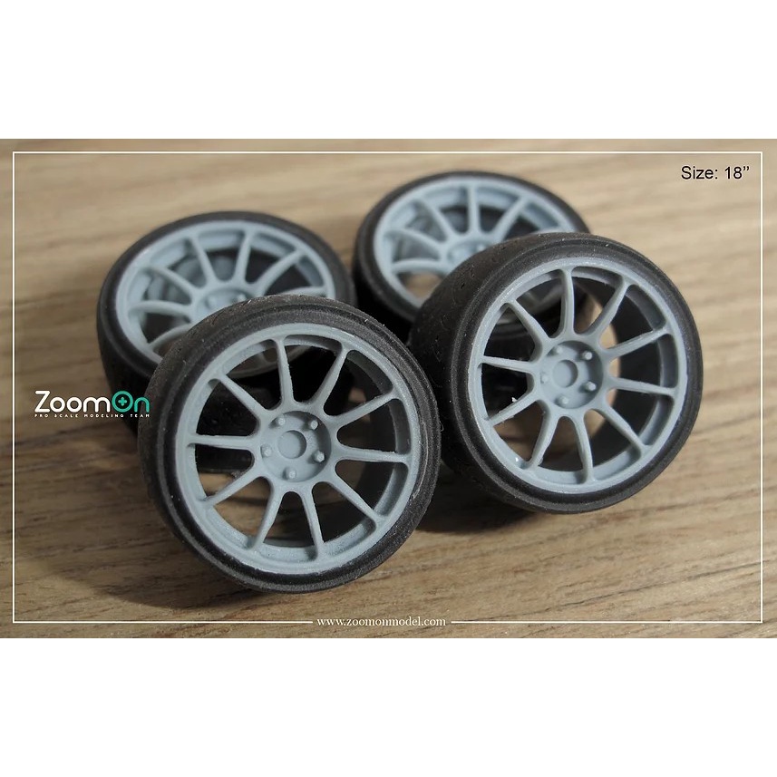 【傑作坊】ZoomOn ZR059 1/24 改裝輪圈Rays ZE40(16/17/18吋)