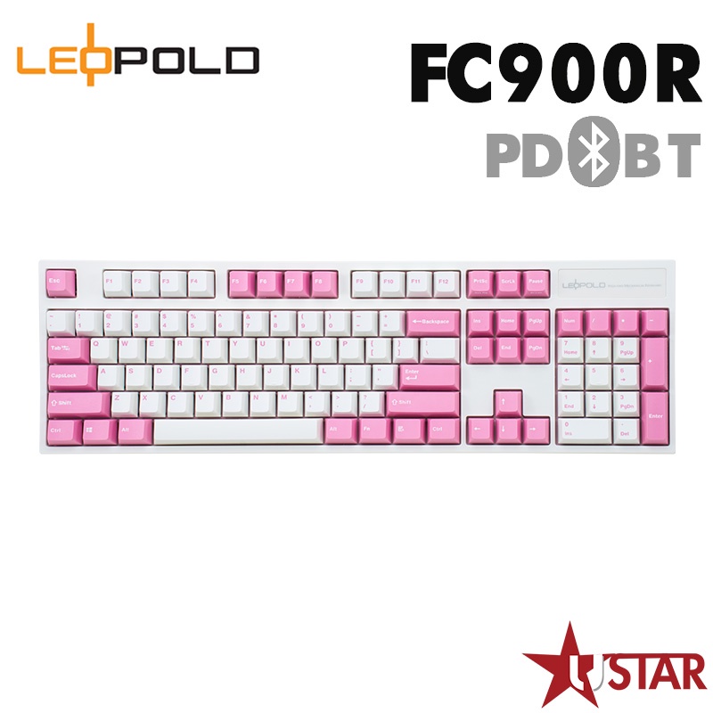 韓國 LeoPold FC900R BT PD 白粉 藍芽版 PBT二射成型字體正刻英文 機械鍵盤