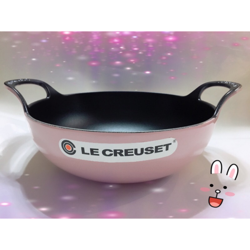 Le Creuset 鑄鐵巴蒂鍋 24cm (大)雪紡粉色 （Plat Balti Chiffon Pink)