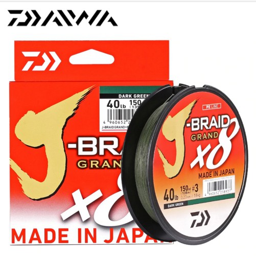《屏東海豐》~新包裝~日本製 DAIWA J BRAID GRAND X8 墨綠色 135M PE線 #0.6號~#2