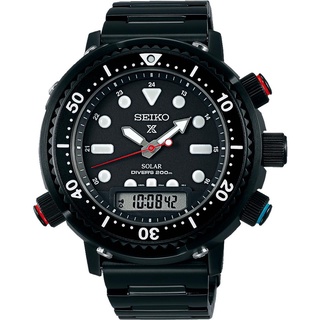 SEIKO PROSPEX 40週年限量 鮪魚罐頭 阿諾太陽能雙顯潛水錶 H855-00C0SD (SK032)